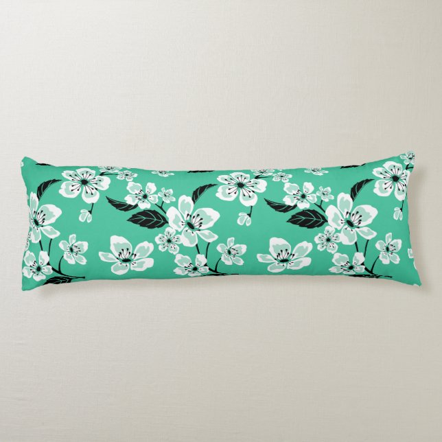 COJÍN CHERRY BLOSSOM - SAKURA (MINT) (Reverso)