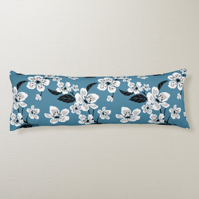 COJÍN CHERRY BLOSSOM - SAKURA (SMOKY BLUE) (Reverso)