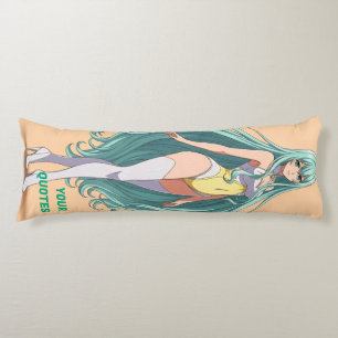 Cojín Chica Anime de Cabello Turquesa