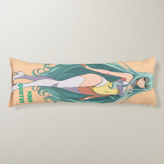 Cojín Chica Anime de Cabello Turquesa