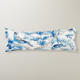 Cojín Chinoiserie azul y blanca