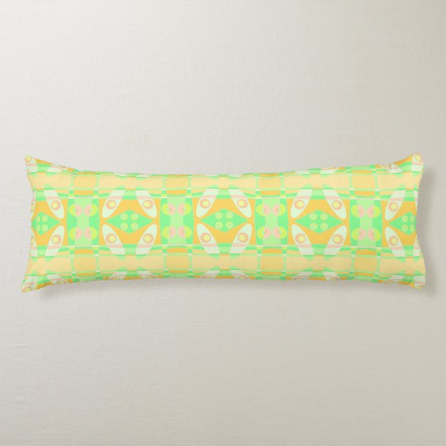 Cojín Chintz bohemio 101 Pastel Naranja Verde (Anverso)