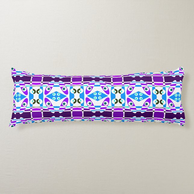 Cojín Chintz bohemio 10 Turquesa morado (Anverso)