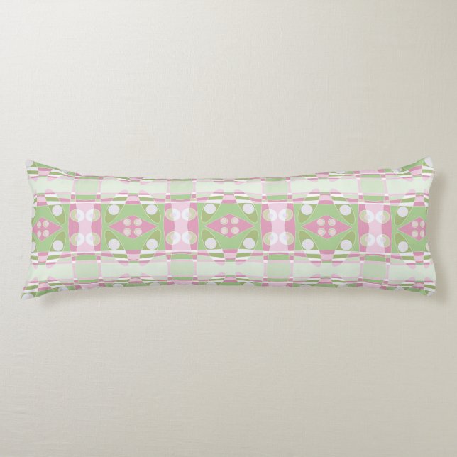 Cojín Chintz bohemio 19 Blanco rosa verde pastel (Anverso)