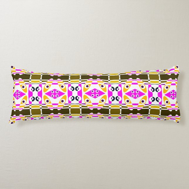 Cojín Chintz bohemio 41 Naranja Olive Fuchsia Pink (Anverso)