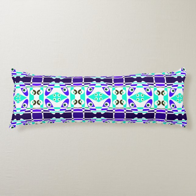 Cojín Chintz bohemio 6 Turquesa azul (Anverso)