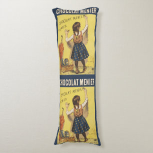 Cojín Chocolat Menier Chica Francesa Arte Vintage 1892