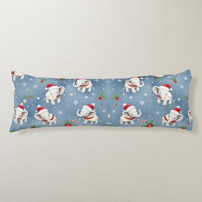 Cojín Christmas Wedding Anniversaries Love Elephants (Anverso)