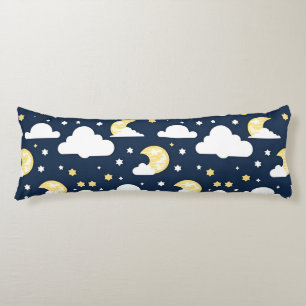 Cojín Cielo nocturno con estrellas, luna y nubes