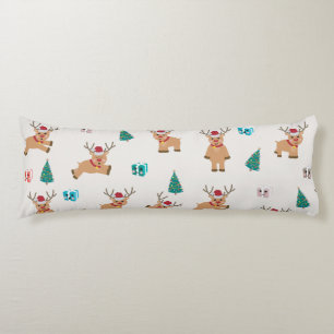 Cojín Ciervo Navideño Adorable Regalos de Navidad y Patr