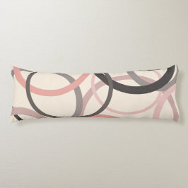 Cojín Círculos rosados y grises