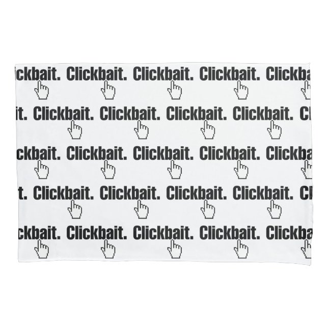 Cojín Clickbait. Funda de almohada (Anverso-izquierdo)