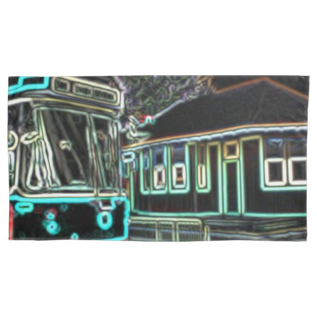 Cojín CLRV Neon en la funda de almohada única tamaño Kin (Anverso)