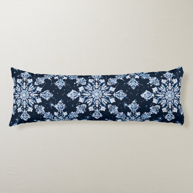 Cojín Cochos de nieve azules 3d (Anverso)