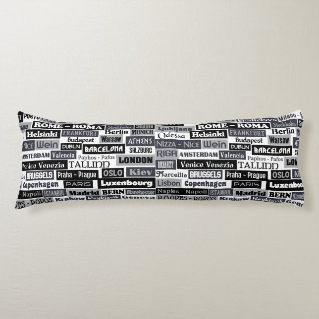 Cojín Colchón del cuerpo del viajero europeo (Anverso)