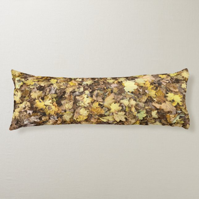 Cojín Colección de hojas amarillas de otoño (Anverso)