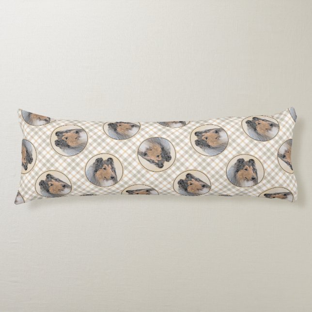 Cojín Collie Pintando Rough Tricolor Original Dog Art (Anverso)