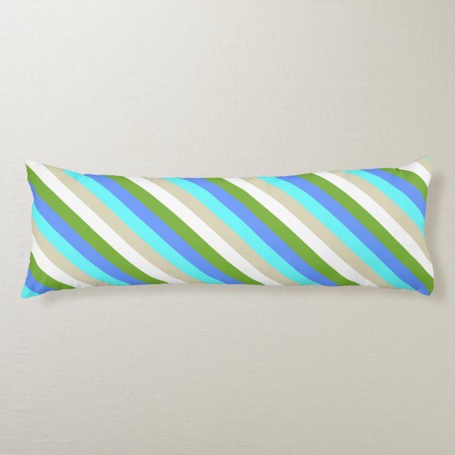 Cojín Colores de playa a rayas de San Martín (Anverso)