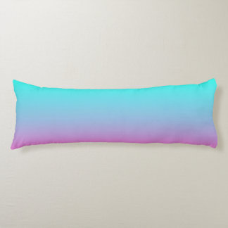 Cojín Colores de sirena gradiente rosa morado aqua oscur