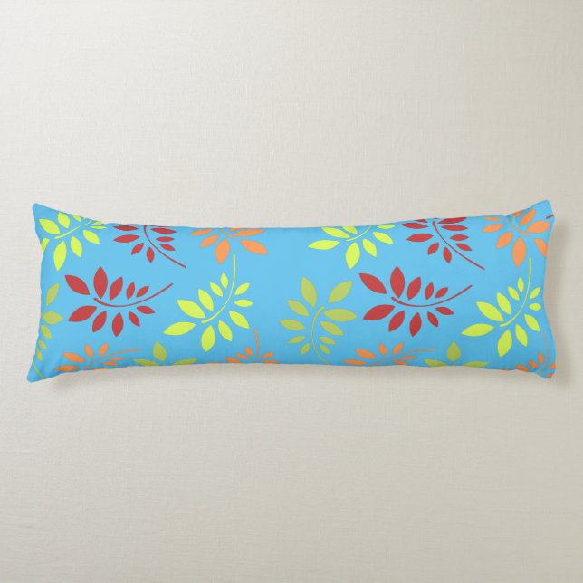 Cojín Coloridas hojas otoñales en tonos cálidos (Anverso)