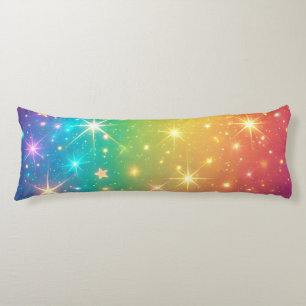 Cojín Colorido espacio de estrellas arcoiris