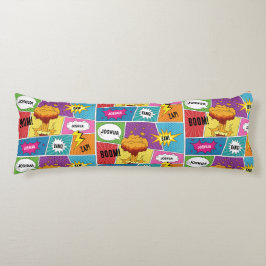 Cojín Colorido libro de historietas nombre personalizado