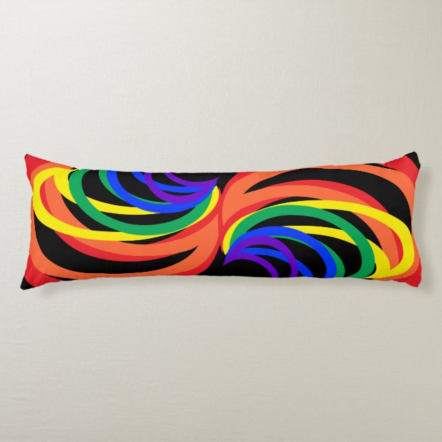Cojín Colorido negrita Crescents Rainbow Pillow (Anverso)