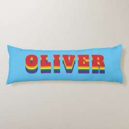 Cojín Colorido nombre personalizado de la bandera del or