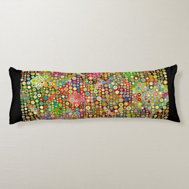 Cojín Coloridos puntos retro + tu idea (Reverso)