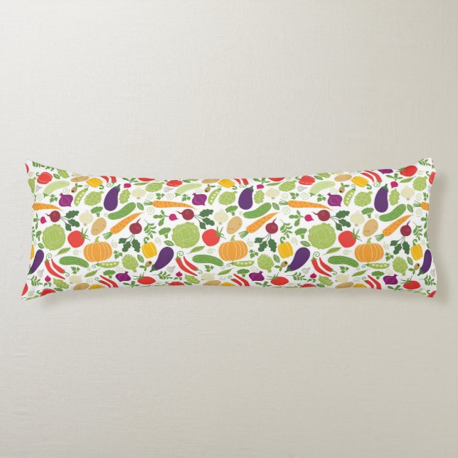 Cojín Comida en un fondo blanco (Anverso)