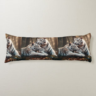 Cojín Compañeros de Tigre Blanco Sereno