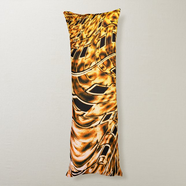 Cojín Con una sombra clara de coral a oro (Atrás (Vertical))