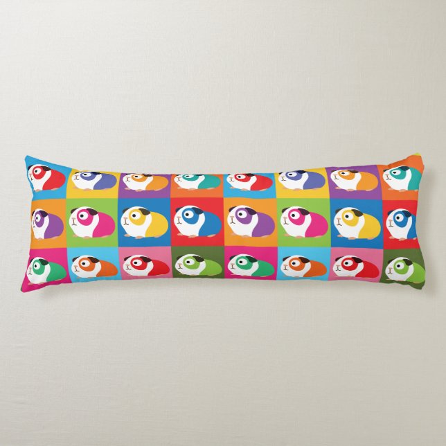 Cojín Conejillos de Indias del arte pop (Anverso)