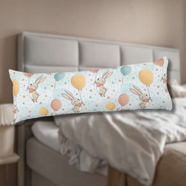 Cojín Conejitos Lindos Sosteniendo Globos de Huevos Past (Subido por el creador)