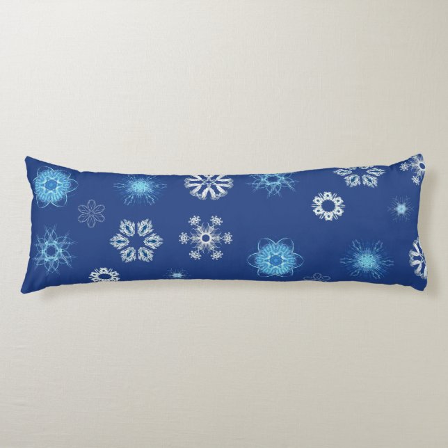 Cojín Copos de Navidad en tu cama (Anverso)