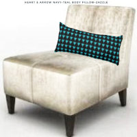 Corazón y flecha - Verde azulado de la marina