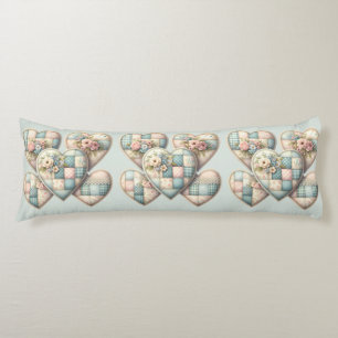 Cojín Corazones de Patchwork Cottagecore Pastel