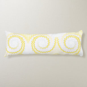 Cojín Corbata amarilla blanca remolino teñido funky retr