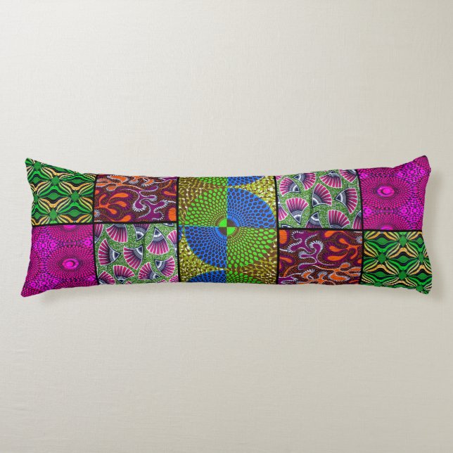 Cojín Coussin Long Wax Africain (Anverso)