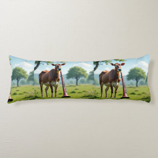 Cojín Cow & Bassoon Pasture Body Pillow – Whimsical Farm