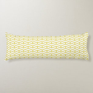 Cojín Crisp Sharp Arrows Oponente Chevron White Yellow