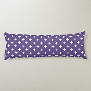 Cojín Cruces de polka blanca sobre ultravioleta