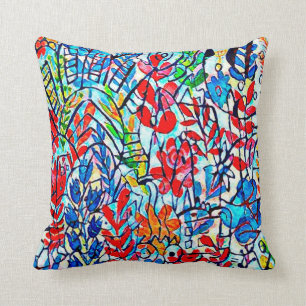 Cojín cuadrado astral flores