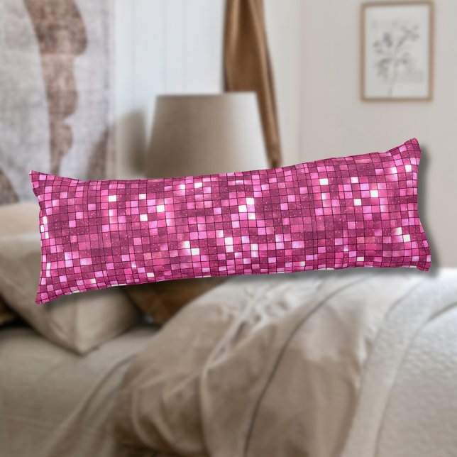 Cojín Cuadrado de estilo Disco Rosa Fucsia Valentín de M (Subido por el creador)
