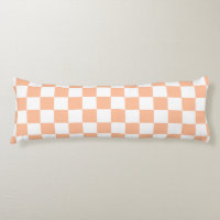 Cuadrados a cuadros melocotón naranja blanco geomé