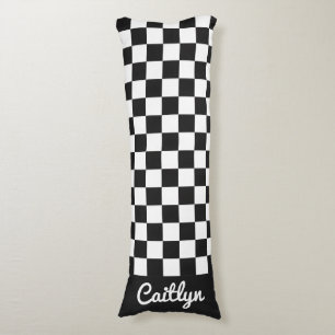 Cojín Cuadros en Blanco y Negro Retro Moderno Personaliz
