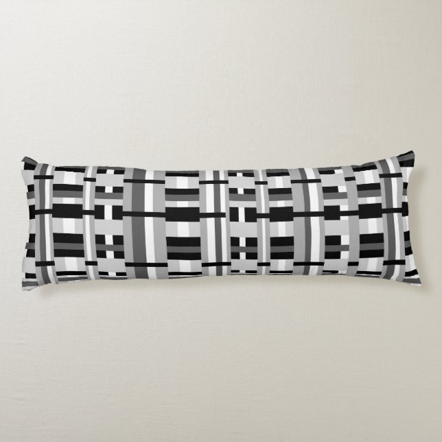 Cojín Cuadros en negro, blanco y gris (Reverso)