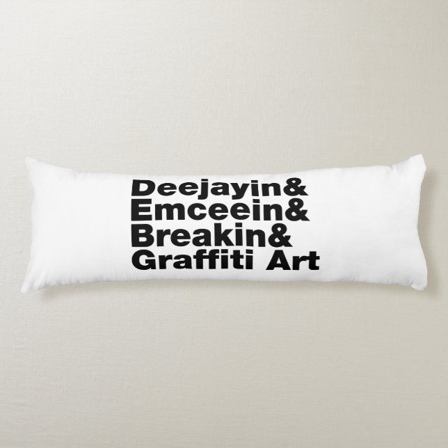 Cojín Cuatro elementos del hip hop (Anverso)