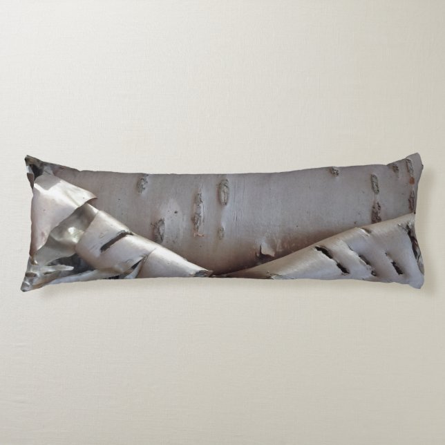 Cojín Curly Birch Bark Tree Rustic Body Pillow (Anverso)