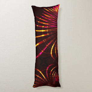 Cojín Curvas parduzco puntiagudas del color rosa al fueg